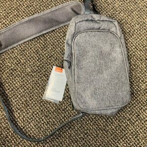 GRAY SLING BACK PACK BOOK BAG